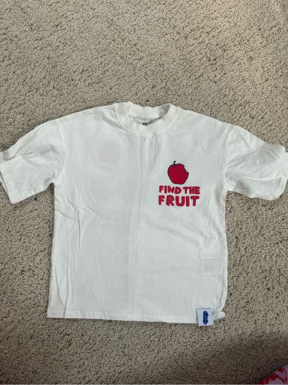 Find The Fruit Graphic Tee - White with Red Apple